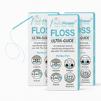 Three AutoFlosser ULTRA-GUIDE 30-count floss refill boxes, 90 strands in total