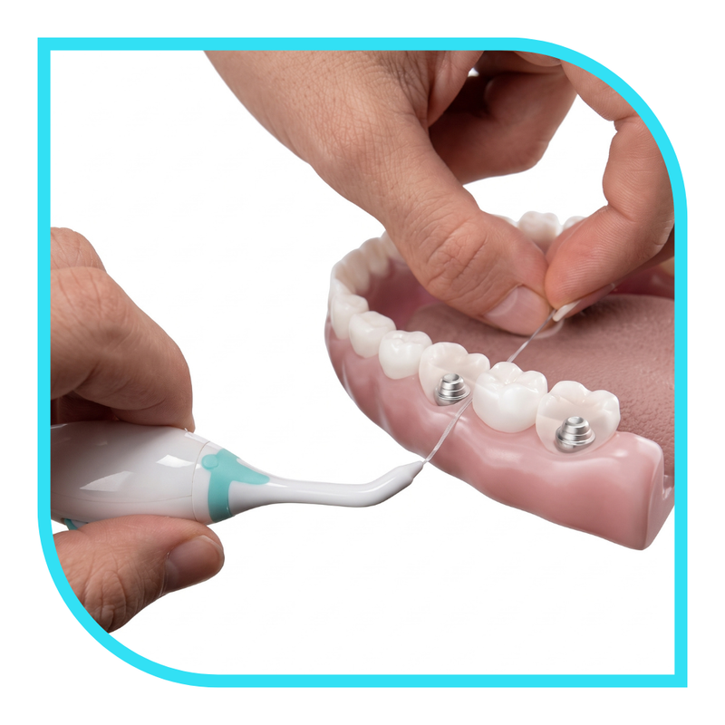 How to floss a dental bridge?