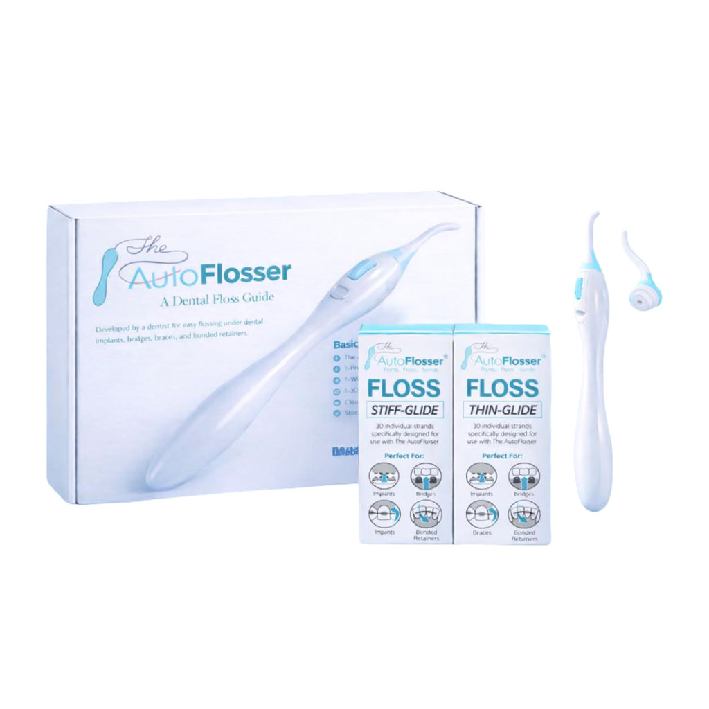 The AutoFlosser® | Starter Kit with Stiff & Thin Glide Floss