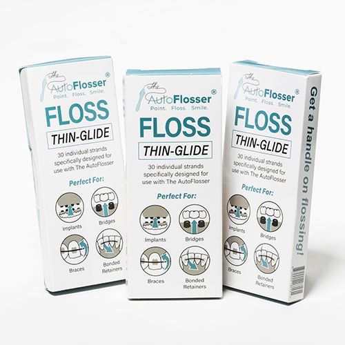 The AutoFlosser FLOSS Refill for Implants, Bridges, Branes, and Bonded Retainers