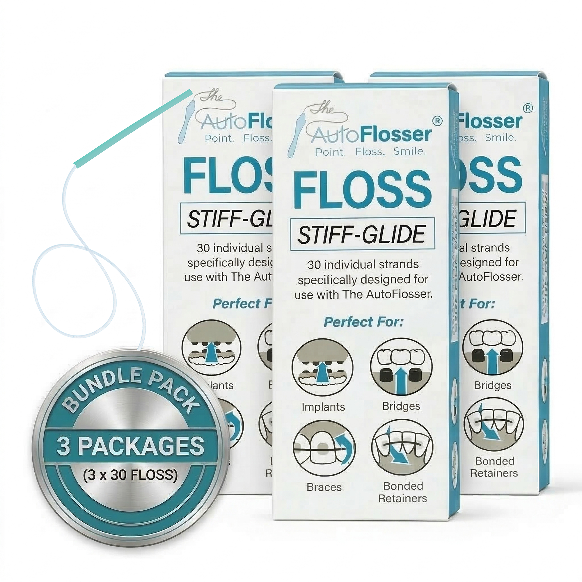 The AutoFlosser® FLOSS Refill 90 Individual Strands (3 Months Supply)