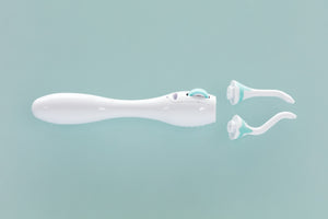 The AutoFlosser Starter Kit.  An automated floss threader for implants, bridges, braces, and permanent retainers.